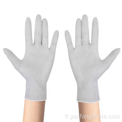 Gants de laboratoire nitrile blanc étanche hygiénique non stérile